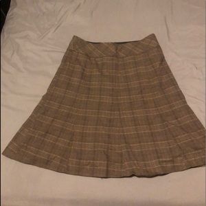 Plaid A-line Work Skirt